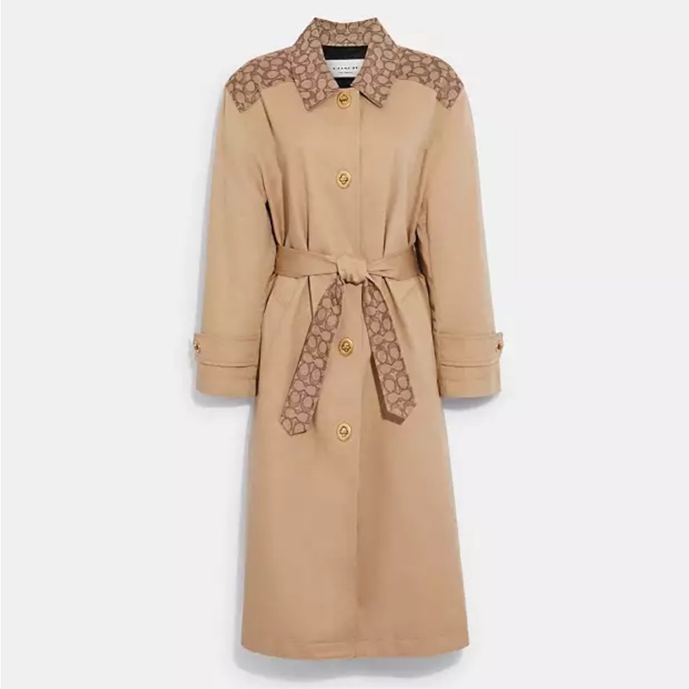 Coach Trench Coat with Belted Waist
